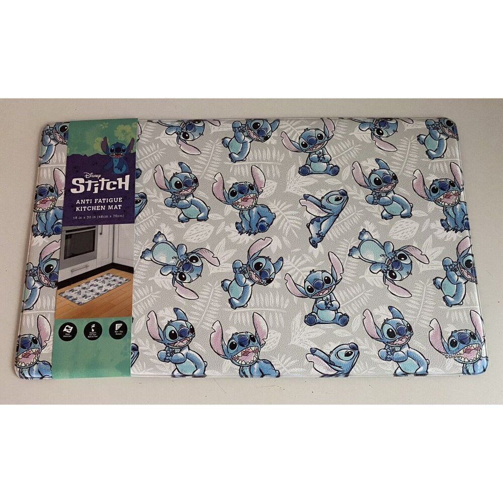 Disney Stitch Poses Anti Fatigue‎ Kitchen Tropical All Over 18 X 30” NEW
